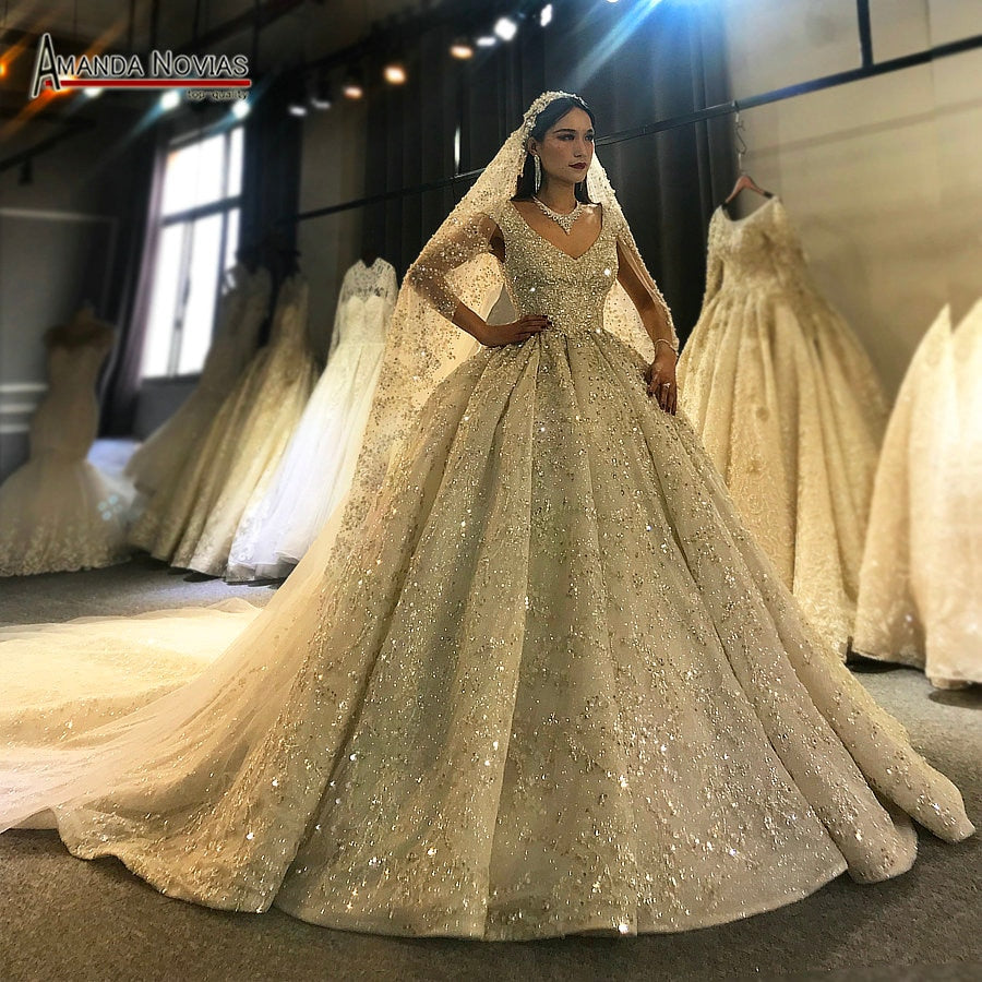 Heavy beading luxury wedding dress wedding gown bridal dress The Clothing Company Sydney