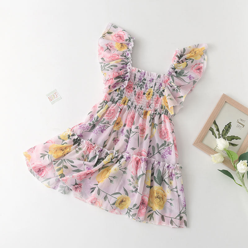 Kids Dresses for Girls Sleeveless Dress Sequined Party Costume Mesh Summer Puffy Rainbow Children Dress The Clothing Company Sydney