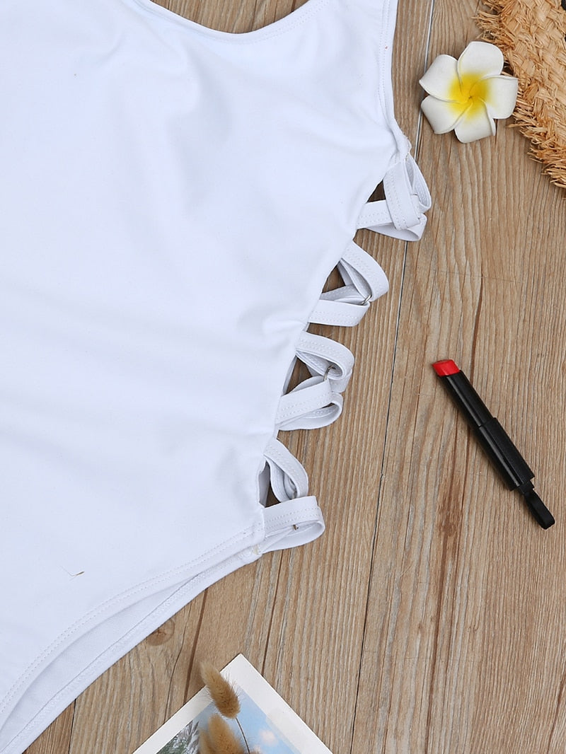 Hollow Out Women Swimwear One Piece Swimsuit High Cut Monokini Bather Rings Bathing Suit Swim Bodysuit Beachwear The Clothing Company Sydney