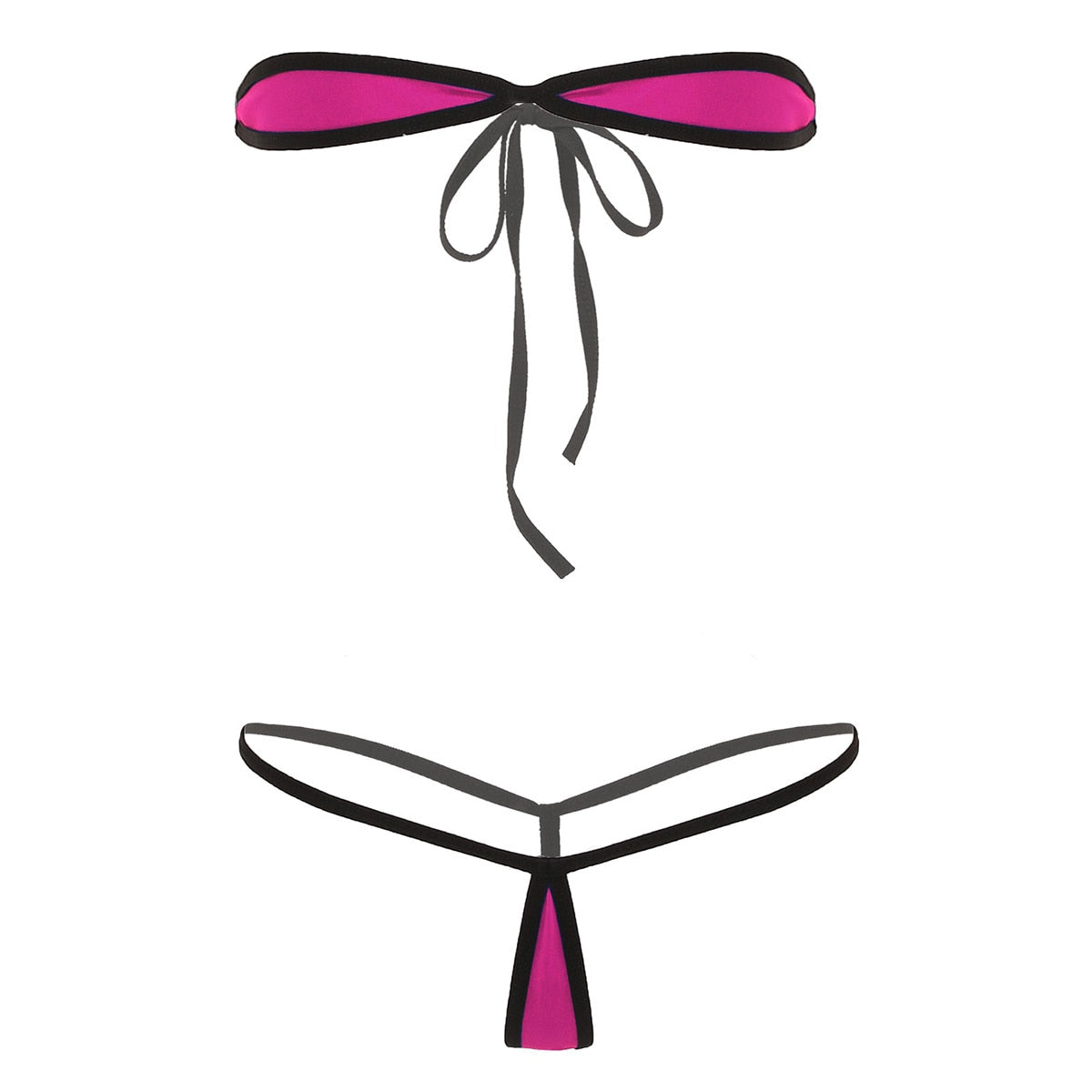 2 Piece Micro Mini Brazilian Bikini Women's Swimwear Bathing Suit Tube Bra Top G-string Bikini Set The Clothing Company Sydney