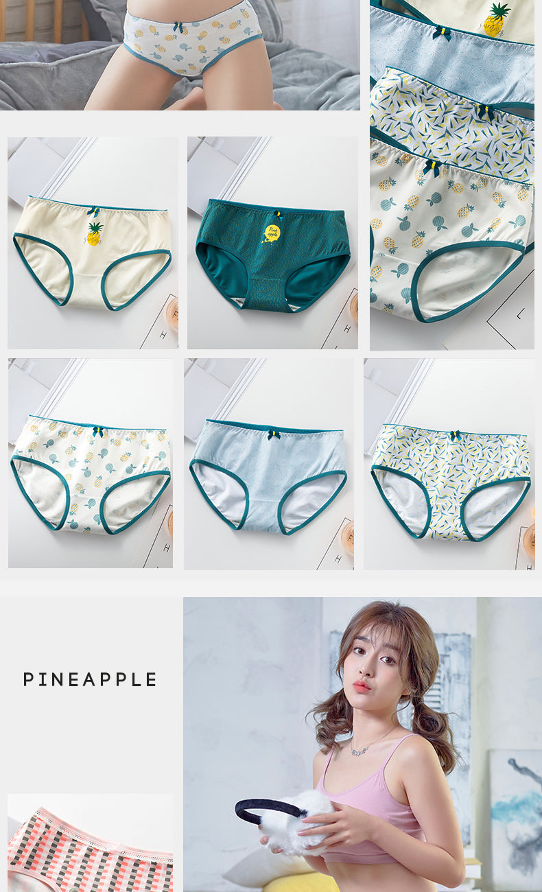 7Pcs/5Pcs Women Panties Comfort Cotton Mix Breathable Underwear Seamless Ladies Low Waist Lingeries Cute Girls Briefs The Clothing Company Sydney
