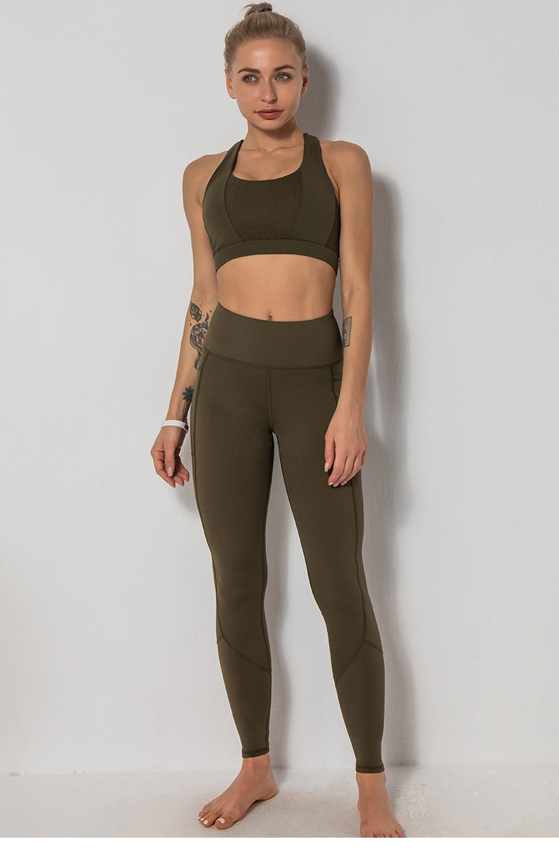 Sports Bra Shockproof Glamour Classic Comfortable Style Tank Wide Shoulder Strap Yoga Top Push Up Fitness Bras The Clothing Company Sydney