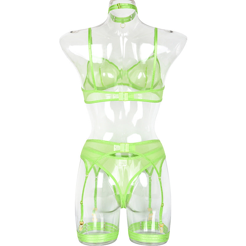 4 Piece Lingerie Underwear Bra Garters Brief Sets Transparent Lace Seamless Panties Set The Clothing Company Sydney