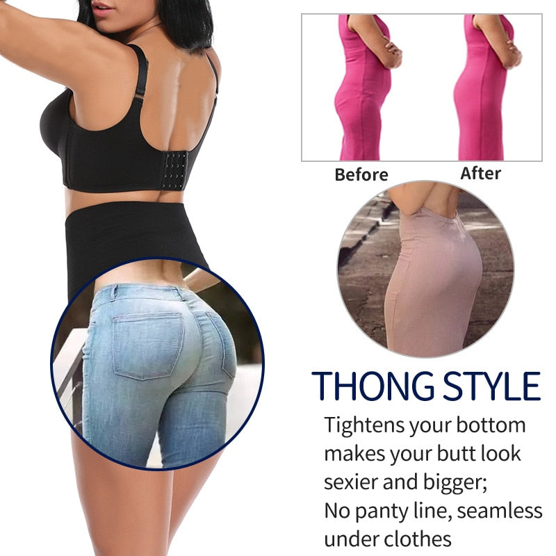 Women's Waist Cincher Thong Panty Shaper High Waist Tummy Control Panties Underwear Butt Lifter Shaping Brief Body Shaper The Clothing Company Sydney