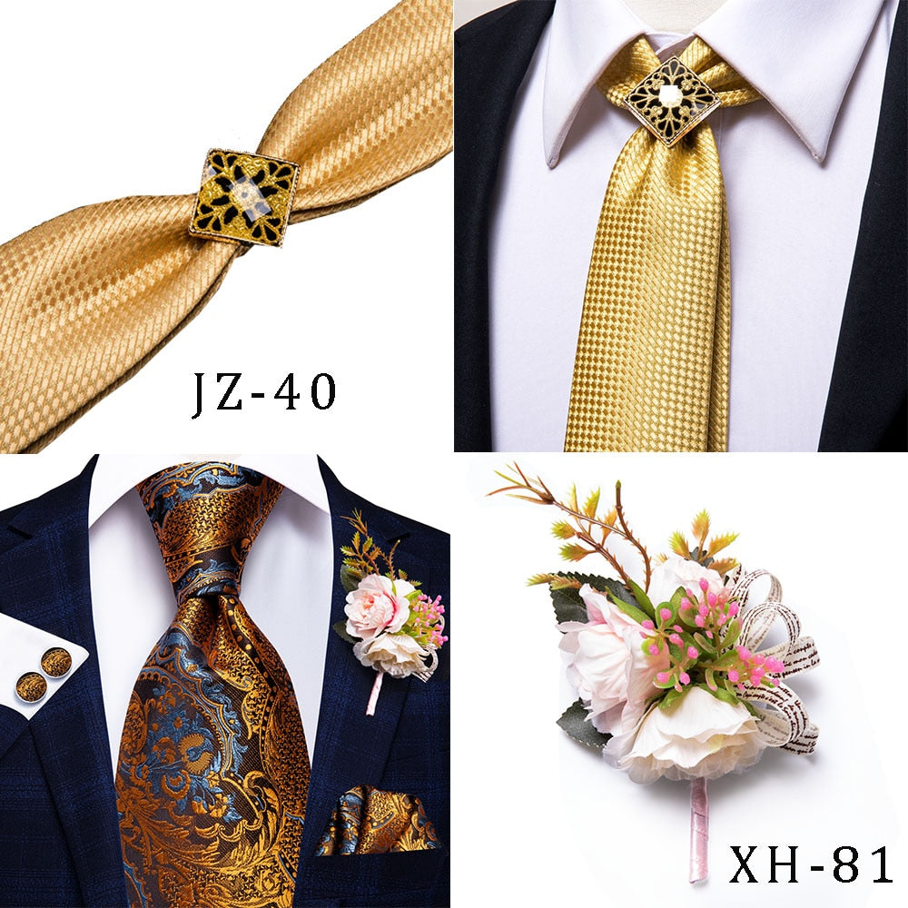 3 Piece Business Classic Blue Black Striped Solid Neck Tie Necktie Pocket Square Cufflinks Wedding Party Silk Tie Set The Clothing Company Sydney