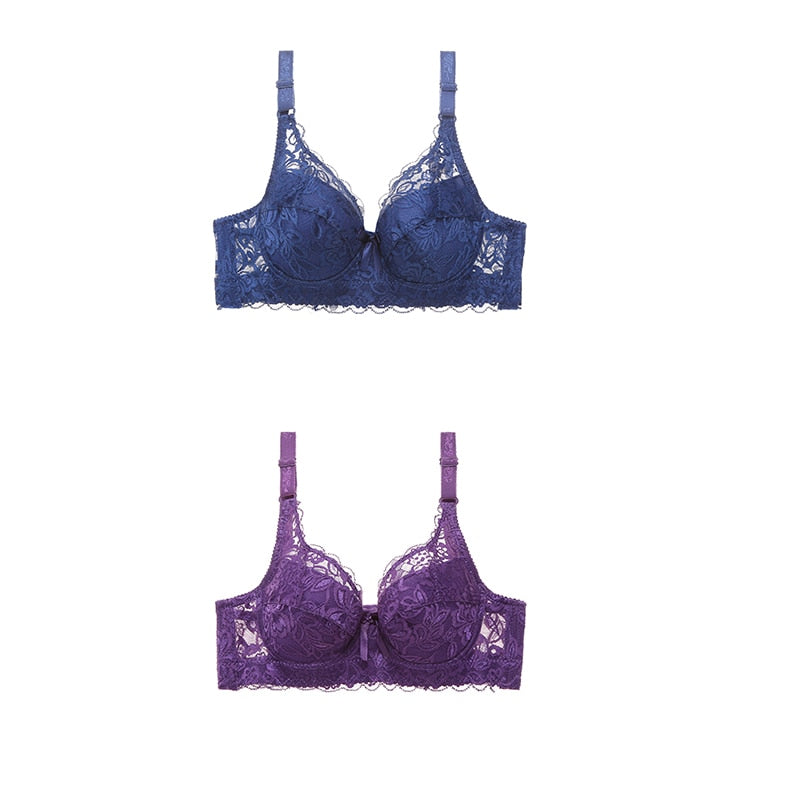 2 Piece Lace Bra Push Up Bras Underwear Bralette Lingerie Plus Size Tops Brassiere BH Backless Bras The Clothing Company Sydney
