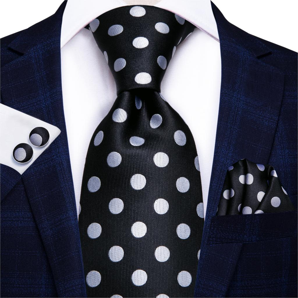 3 Piece 8.5cm Business Solid Paisley 100% Silk Men's Tie Neck Strip Ties for Men Formal Luxury Wedding Neckties Cufflinks Pocket Square The Clothing Company Sydney