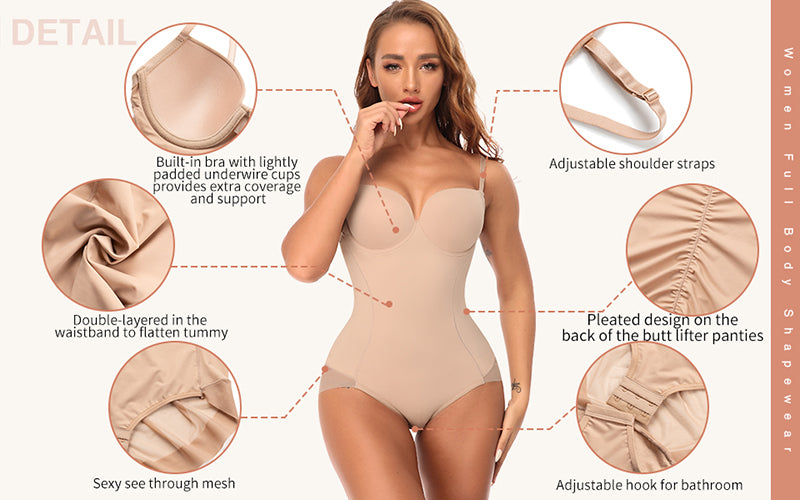 Women Waist Trainer Bodysuit Full Body Shaper Seamless Shapewear Jumpsuits Tummy Control Underwear Butt Lifter Corset The Clothing Company Sydney