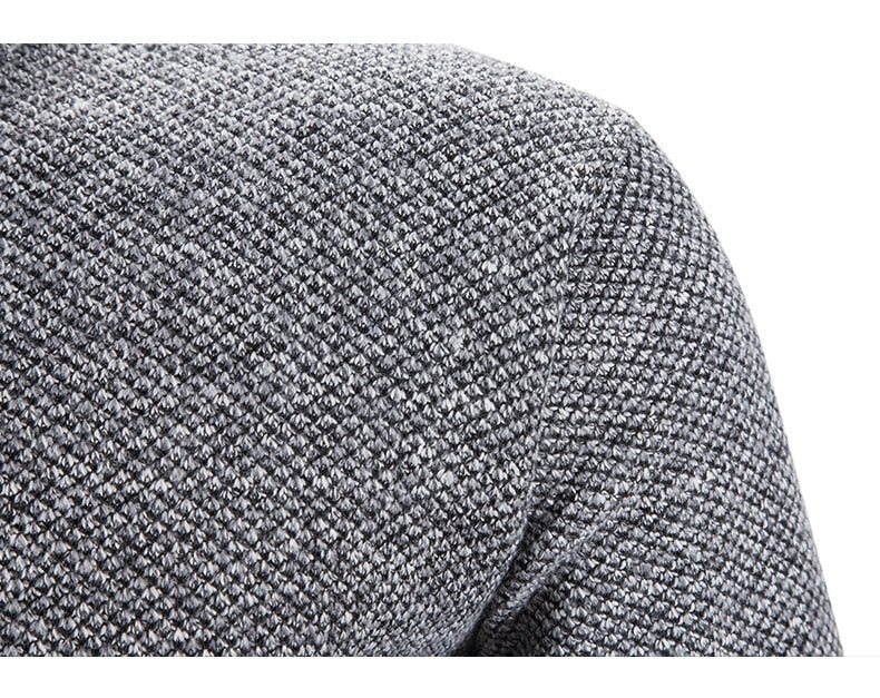 Winter Men's Fleece Thicker Sweater Half Zipper Turtleneck Warm Pullover Quality Male Slim Knitted Sweaters The Clothing Company Sydney