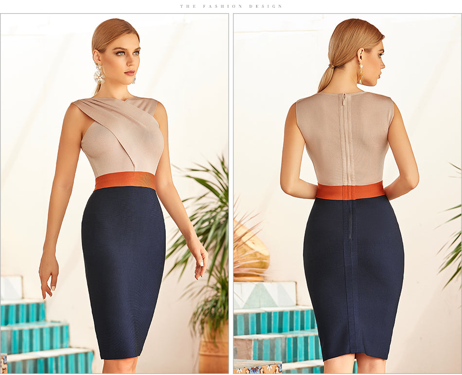 Summer Sleeveless Bodycon Bandage Tank Knee Length Club Formal Evening Runway Party Dresses The Clothing Company Sydney