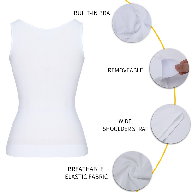 Padded Shaperwear Compression Camisole Body Shaper Woman Tummy Control Tank Tops Shapers Waist Trainer Corset Slim Vest The Clothing Company Sydney