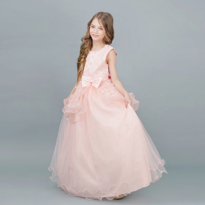 Kid Wedding Dresses for Girls Elegant Flower Princess Long Gown Baby Girl Christmas Dress Size 6 12 14 Years The Clothing Company Sydney