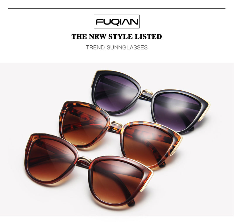 Cateye Women Sunglasses Vintage Anti-glare Sun Glasses Female Fashion Leopard Shades UV400 The Clothing Company Sydney