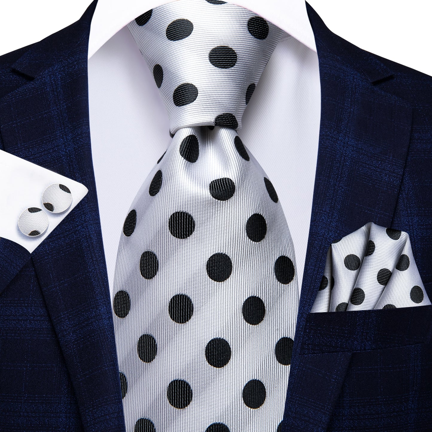 3 Piece 8.5cm Business Solid Paisley 100% Silk Men's Tie Neck Strip Ties for Men Formal Luxury Wedding Neckties Cufflinks Pocket Square The Clothing Company Sydney