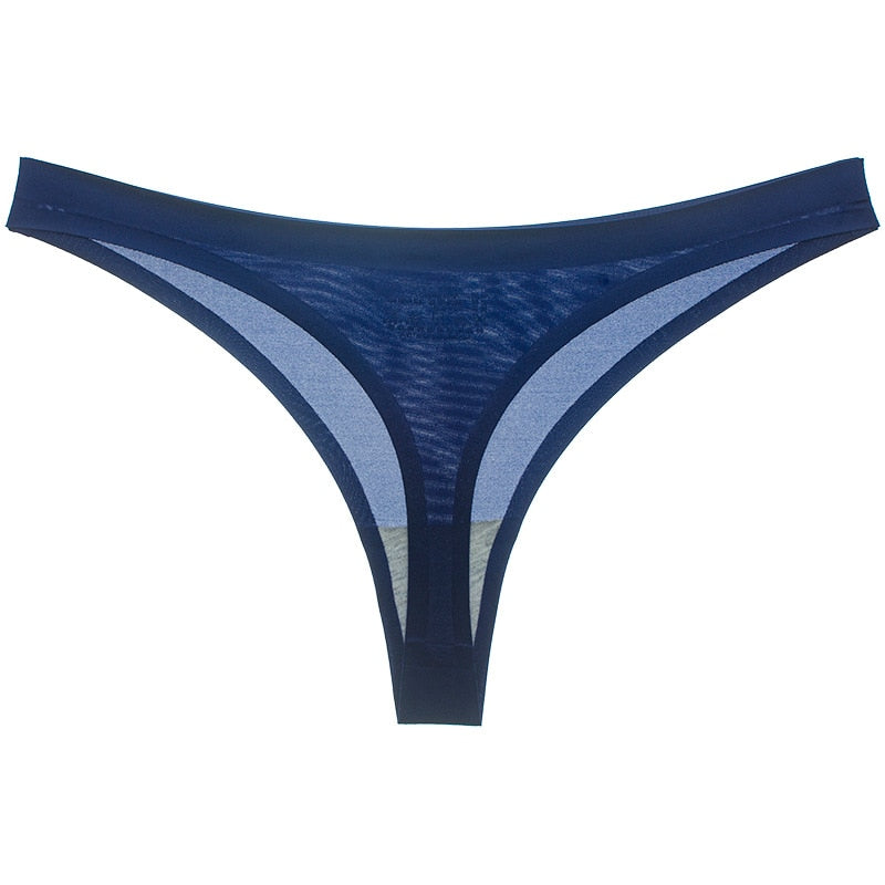 15 Colors Low-Rise Panties Ice Silk Thong  Seamless G String Fashion simple Underwear Women Back Lace Thongs Lingerie The Clothing Company Sydney