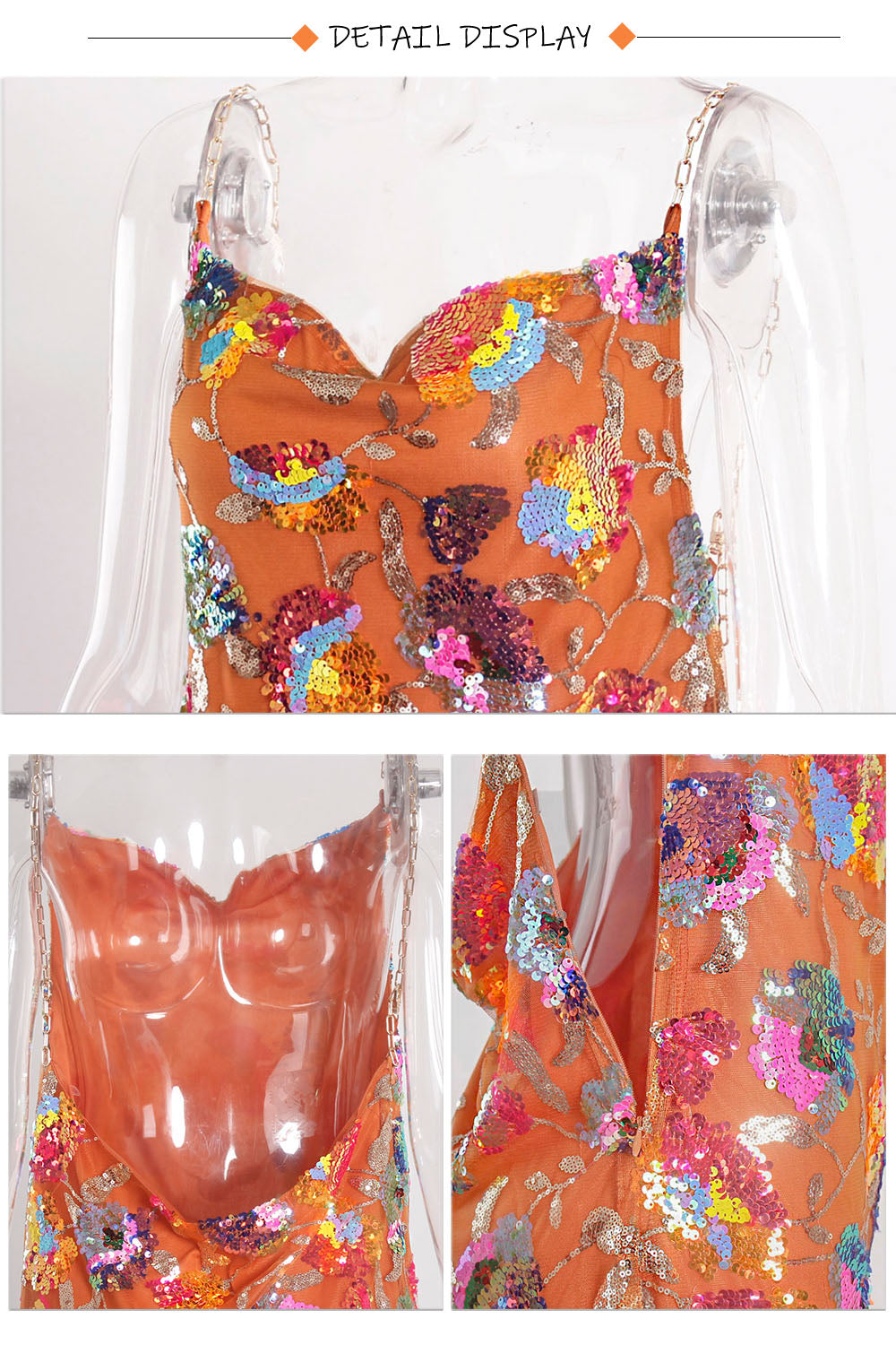 Sequin Backless Slip Mini Chain Straps Short Tulle Cocktail Summer Party Night Lush Prom Dress The Clothing Company Sydney