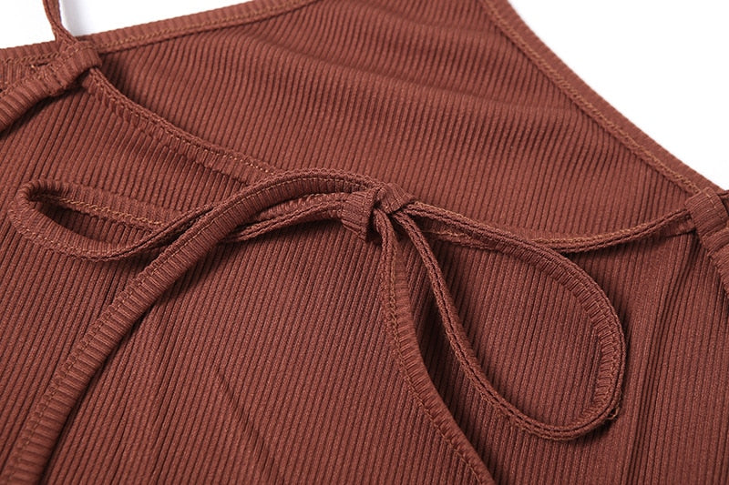 Summer Halter Maxi Dress Elegant Sexy Sleeveless Backless Club Party Cutout Bandage Dresses The Clothing Company Sydney