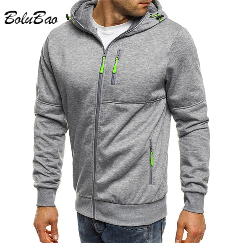 Men's Casual Hoodies Zipper Fashion Hooded Jacket Brand Solid Color Hoodie Sweatshirt The Clothing Company Sydney