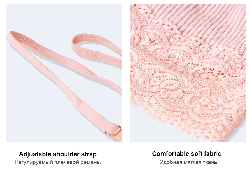 Homewear Seamless Ribbed Thin Bra  Wire Free Ladies Lace Bralette Backless Cotton underwear Lace Lingerie The Clothing Company Sydney
