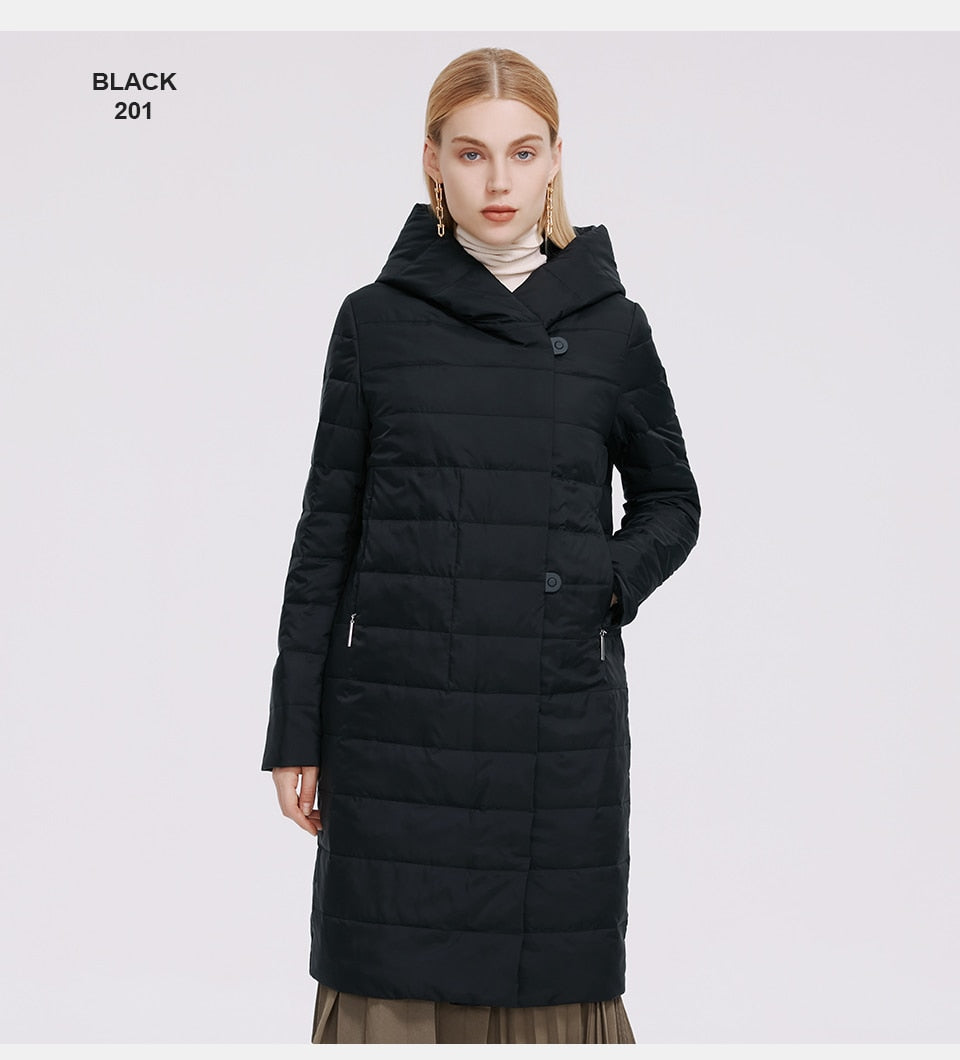 Women's Jacket Windproof Coat Mid Length Reversible Slider Quality Filling Parka The Clothing Company Sydney