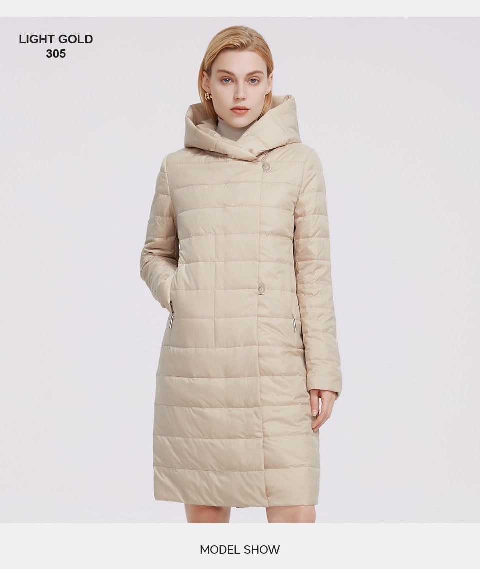 Women's Jacket Windproof Coat Mid Length Reversible Slider Quality Filling Parka The Clothing Company Sydney
