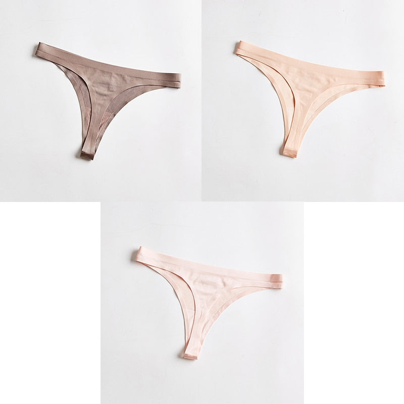 3 pack Thongs Seamless Underwear Sports Panty T-back G-string Underwear Ice Silk Ladies Underpants The Clothing Company Sydney