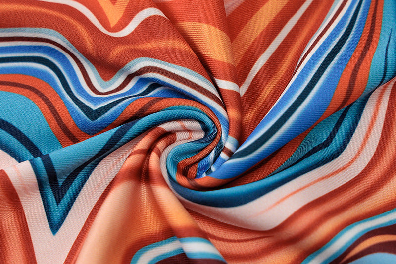 2 Piece Print Halter Cut Out Crop Top Dress Sets Fashion Outfit Summer Top and Skirts Matching Set Club Party Dress The Clothing Company Sydney