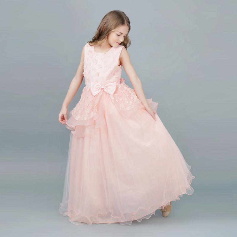 Kid Wedding Dresses for Girls Elegant Flower Princess Long Gown Baby Girl Christmas Dress Size 6 12 14 Years The Clothing Company Sydney