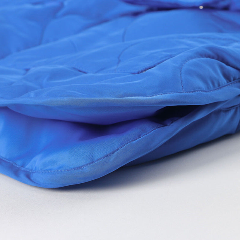 Women's Winter Blue Oversize Puffer Casual Fashion Warm Cotton Button Down Quilted Coat  Loose Jacket The Clothing Company Sydney