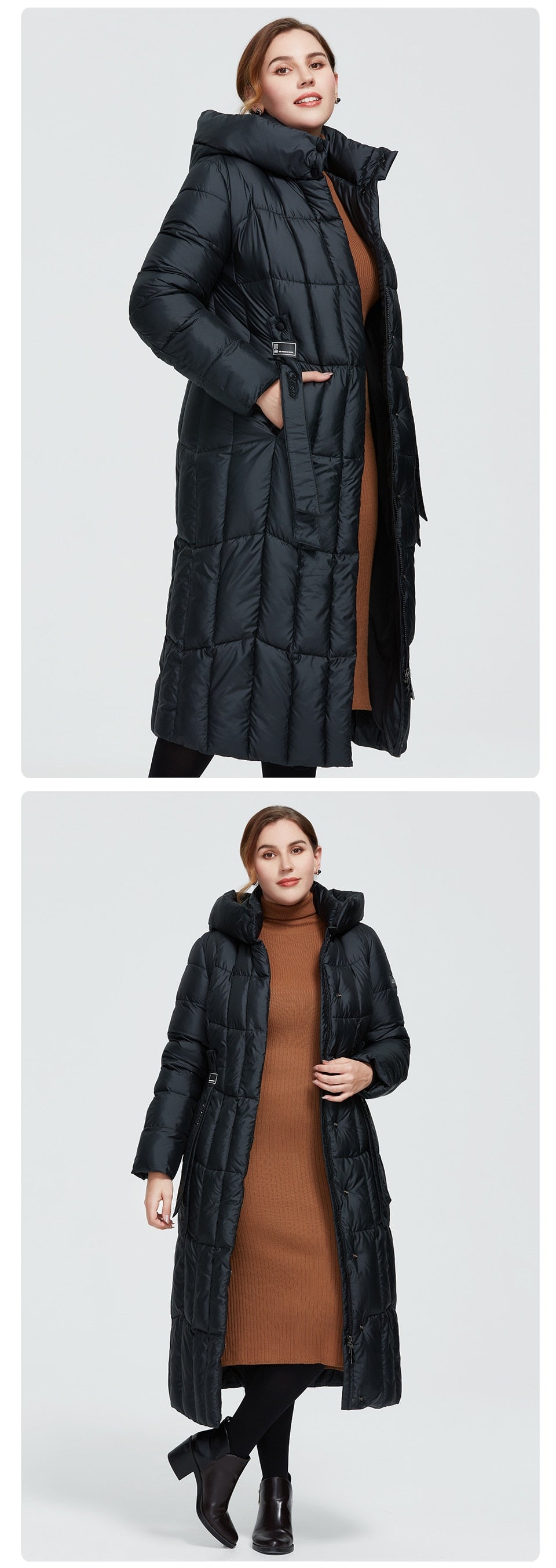Winter Women's coat women long warm parka Plaid fashion thick Jacket hooded large sizes female Jacket The Clothing Company Sydney