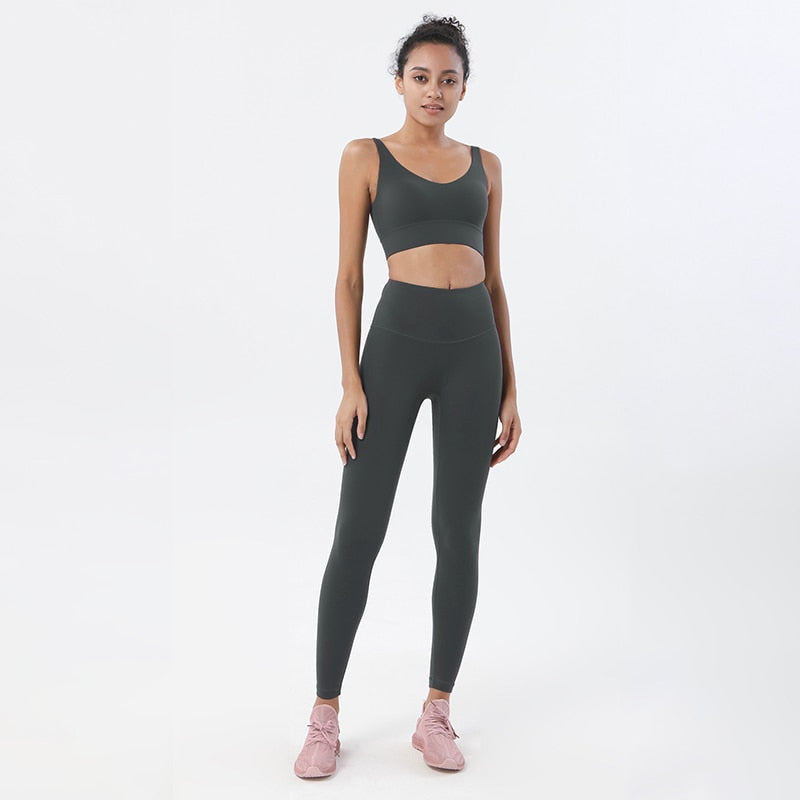 2 Piece/set Tracksuits Ladies Yoga Set Sports Suit Lounge Wear Crop Tops Leggings 14 colors Clothing Company Sydney