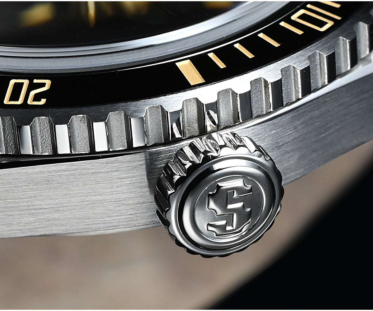 San Martin Men's 38mm Diver 6200 Retro Water Ghost Luxury Sapphire NH35 Automatic Mechanical Vintage 20Bar Luminous Watch Clothing Company Sydney