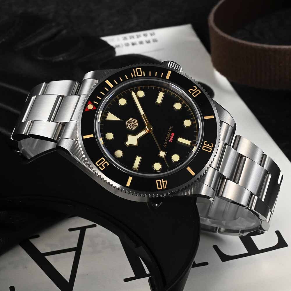 San Martin Luxury Men's Ladies Unisex 40mm Diver BB58 Vintage Automatic Business Wristwatche End Links Sapphire 20 Bar Watch The Clothing Company Sydney