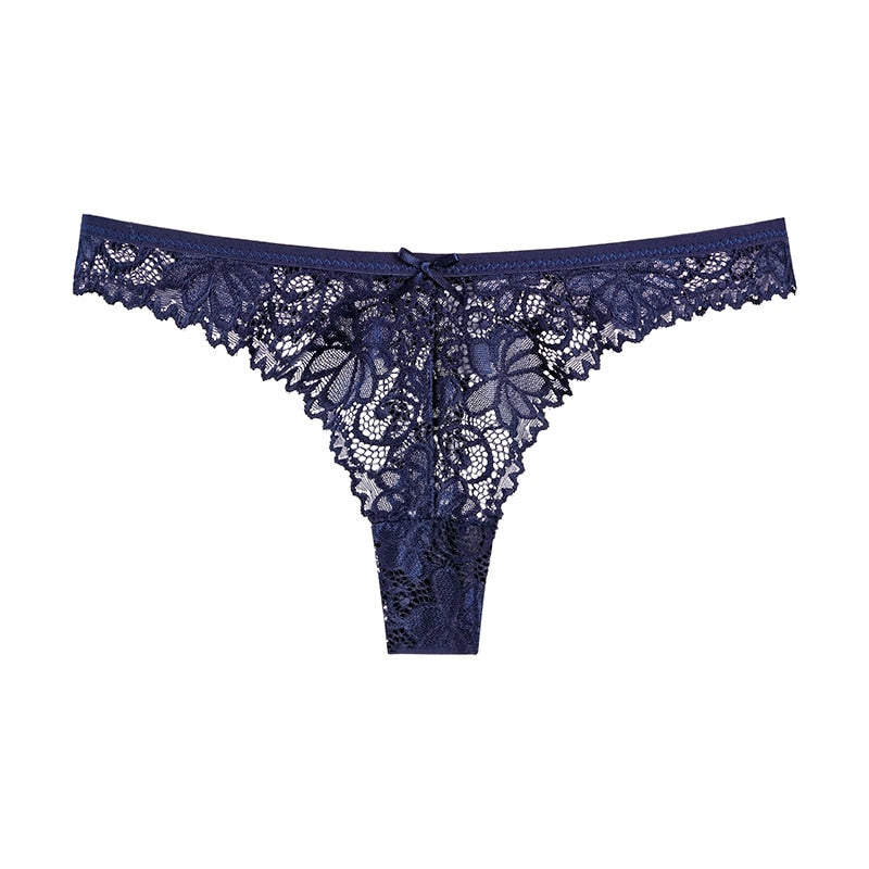Lace Embroidery Underwear Lingerie T-back Thong Sheer Panties Hollow out Transparent Knickers The Clothing Company Sydney