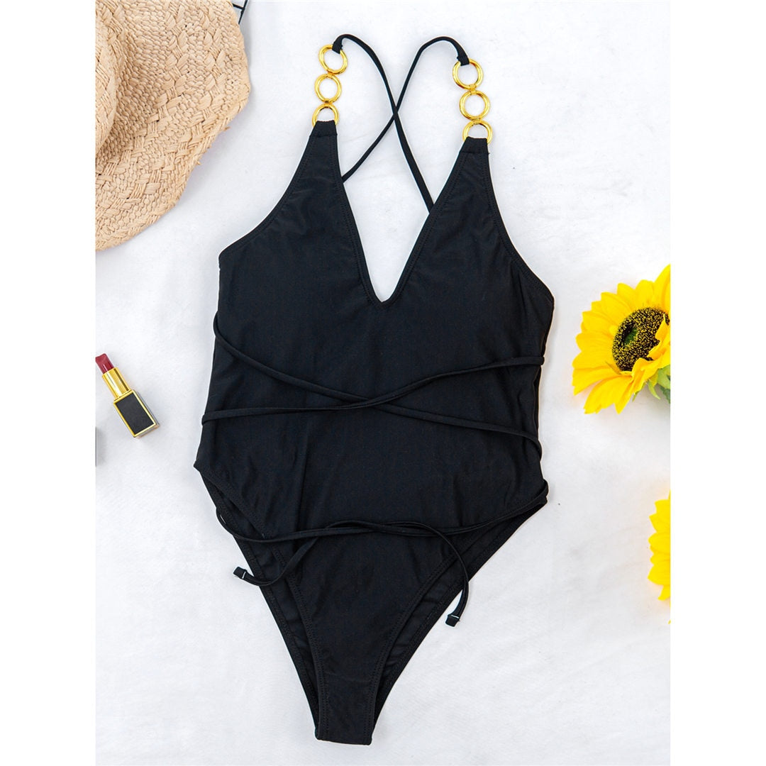 Wrap Around Padded One Piece Swimsuit Swimwear Backless Monokini Bather Bathing Suit The Clothing Company Sydney