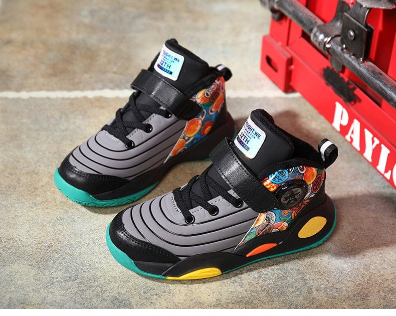 Kids Sneakers Boys Casual Shoes For Children Sneakers Shoes Leather Anti-slippery Fashion Basketball Shoes The Clothing Company Sydney