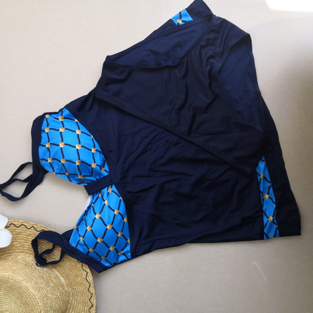 Plus Size Tankini Swimwear Plaid Bikini Bathing Suit Beach Wear Swimsuit Bow Tied Deep V Bodysuit Summer wear The Clothing Company Sydney