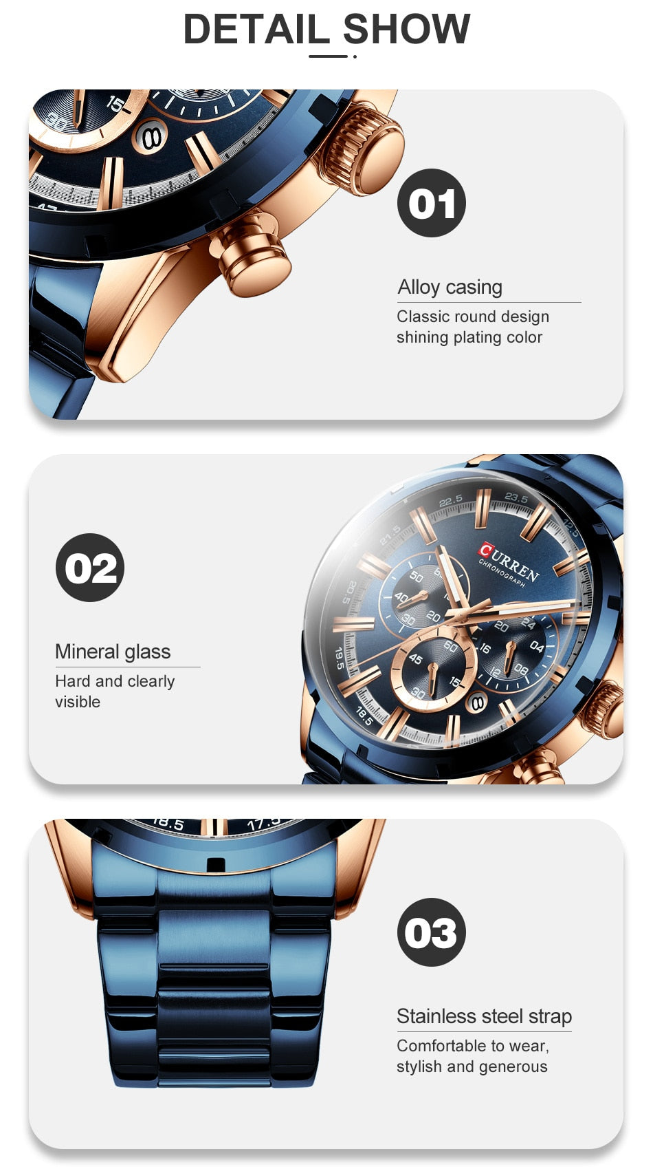 Men's Watch Luxury Sports Quartz Mens Watches Full Steel Waterproof Chronograph Wristwatch The Clothing Company Sydney