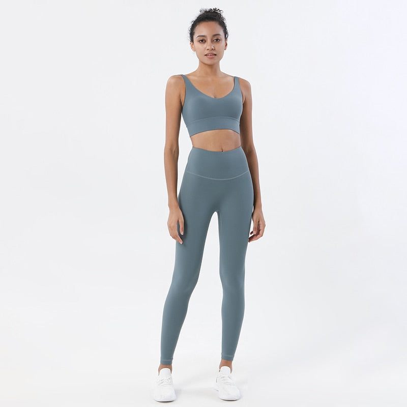 2 Piece/set Tracksuits Ladies Yoga Set Sports Suit Lounge Wear Crop Tops Leggings 14 colors Clothing Company Sydney