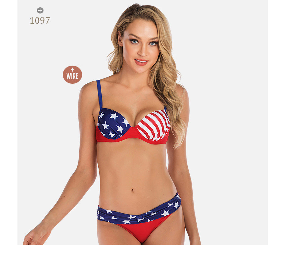 2 Piece Swimwear Plus Size XXXL Split Bikinis Swimsuit Push Up Padded Polyester Beachwear Bathing Swimming Suit The Clothing Company Sydney