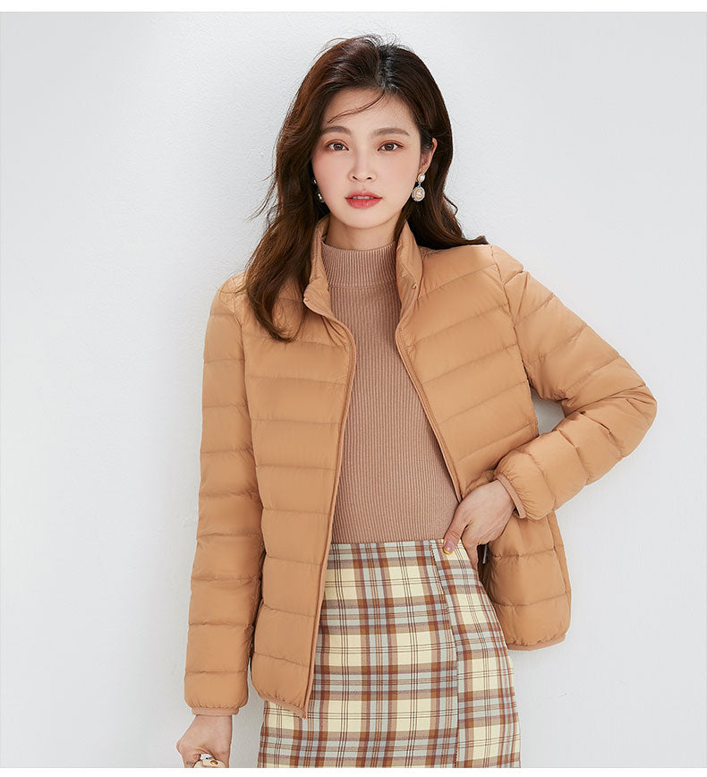 Winter Women's Stand Collar 90% White Duck Down Jacket Ultra Light Down Jackets Slim Long Sleeve Parkas Candy Color Jacket The Clothing Company Sydney