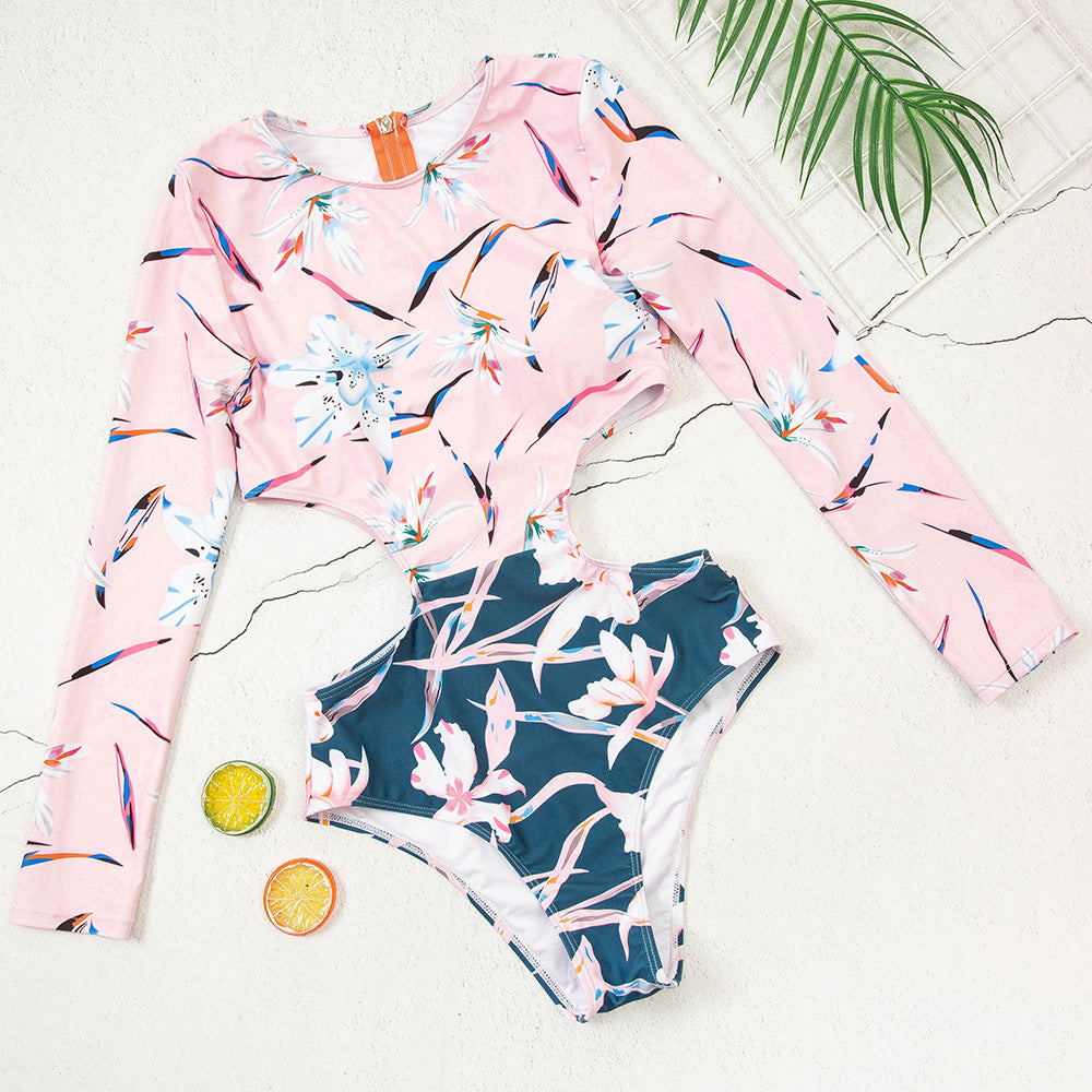 One Piece Swimsuit Rashguard Long Sleeve Surf Swimwear Print Bathing Beach Wear Swimming Suit Monokini Clothing Company Sydney