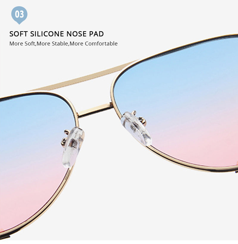Classic Metal Aviation Sunglasses Women Fashion Alloy Pilot Sun Glasses Men Gradient Lens Driving Shades Ladies UV400 The Clothing Company Sydney