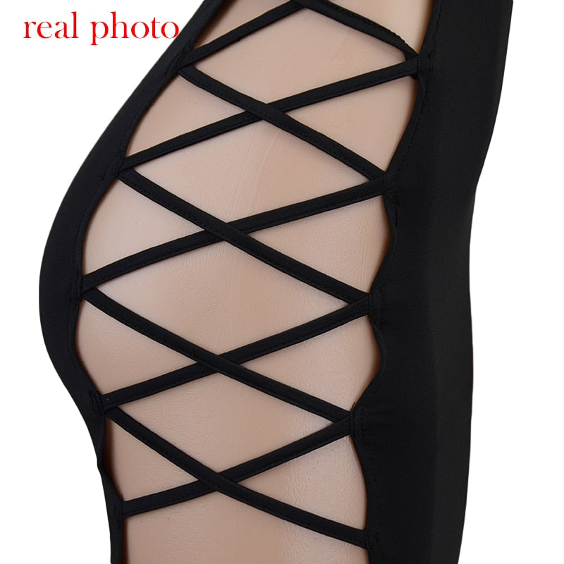 Elegant Black Sleeveless Bandage Dress for Women Club Party Backless Tank Dresses Skinny Fashion Summer Dress The Clothing Company Sydney