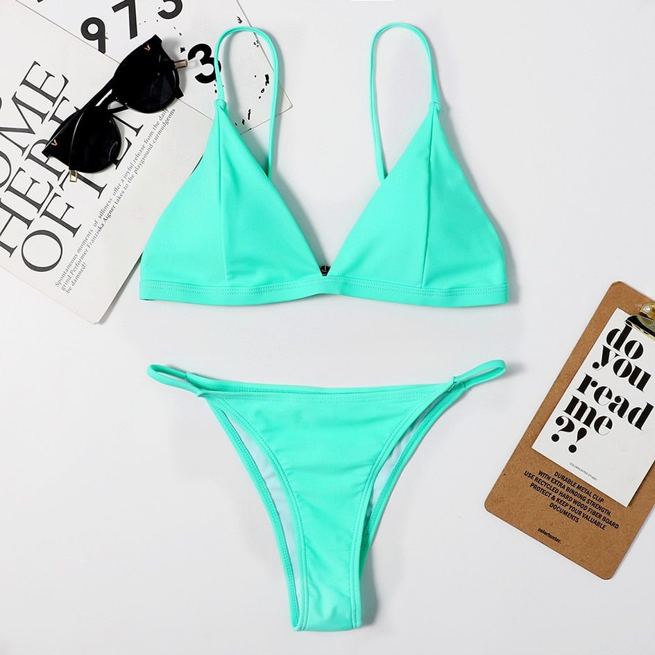 2 Piece Bikini Micro Women's Swimsuit Tie Dye Mini Thong Bikinis Set Brazilian Swimming Swimwear Bathing Suit The Clothing Company Sydney