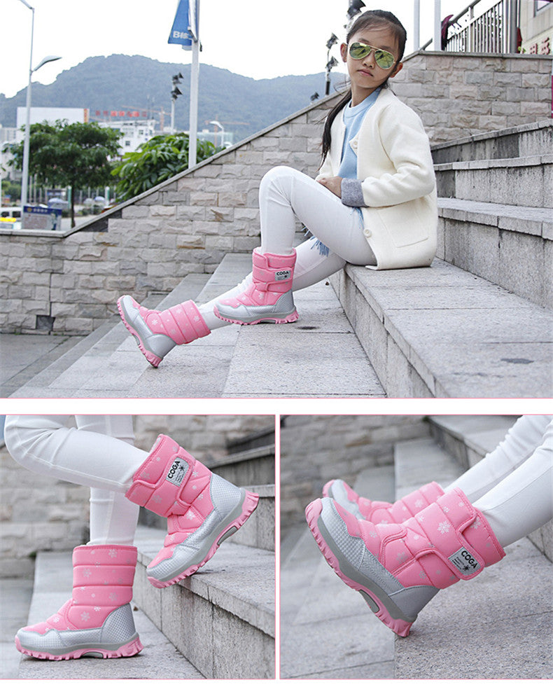 Girls shoes Pink style Kids snow winter warm fur antiskid outsole size 27 to 38 children Boots For Girls The Clothing Company Sydney