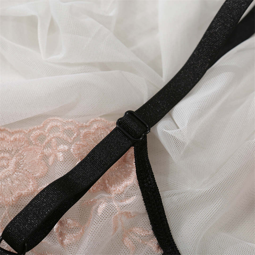 2 Piece Underwear See Through Bra Embroidery Floral Lingerie Transparent Set Clothing Company Sydney