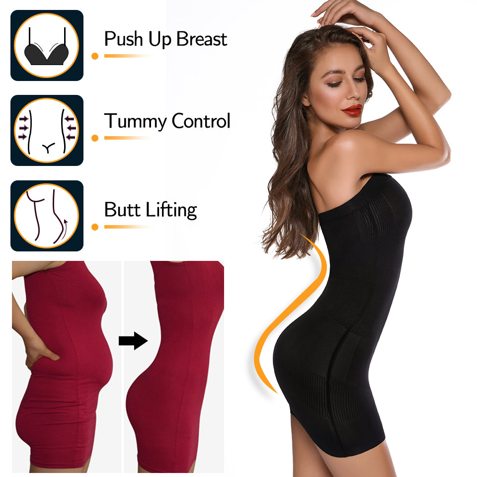 Women Shapewear Strapless Full Slips for Under Dress Tummy Control Slips Skirts Full Body Shaper Seamless Underwear Shaper The Clothing Company Sydney