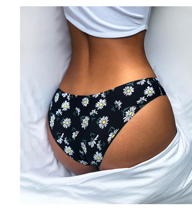 Floral Print Lingerie Panties Low-waist Nylon Panties Seamless Breathable Underwear G String Intimates Briefs The Clothing Company Sydney