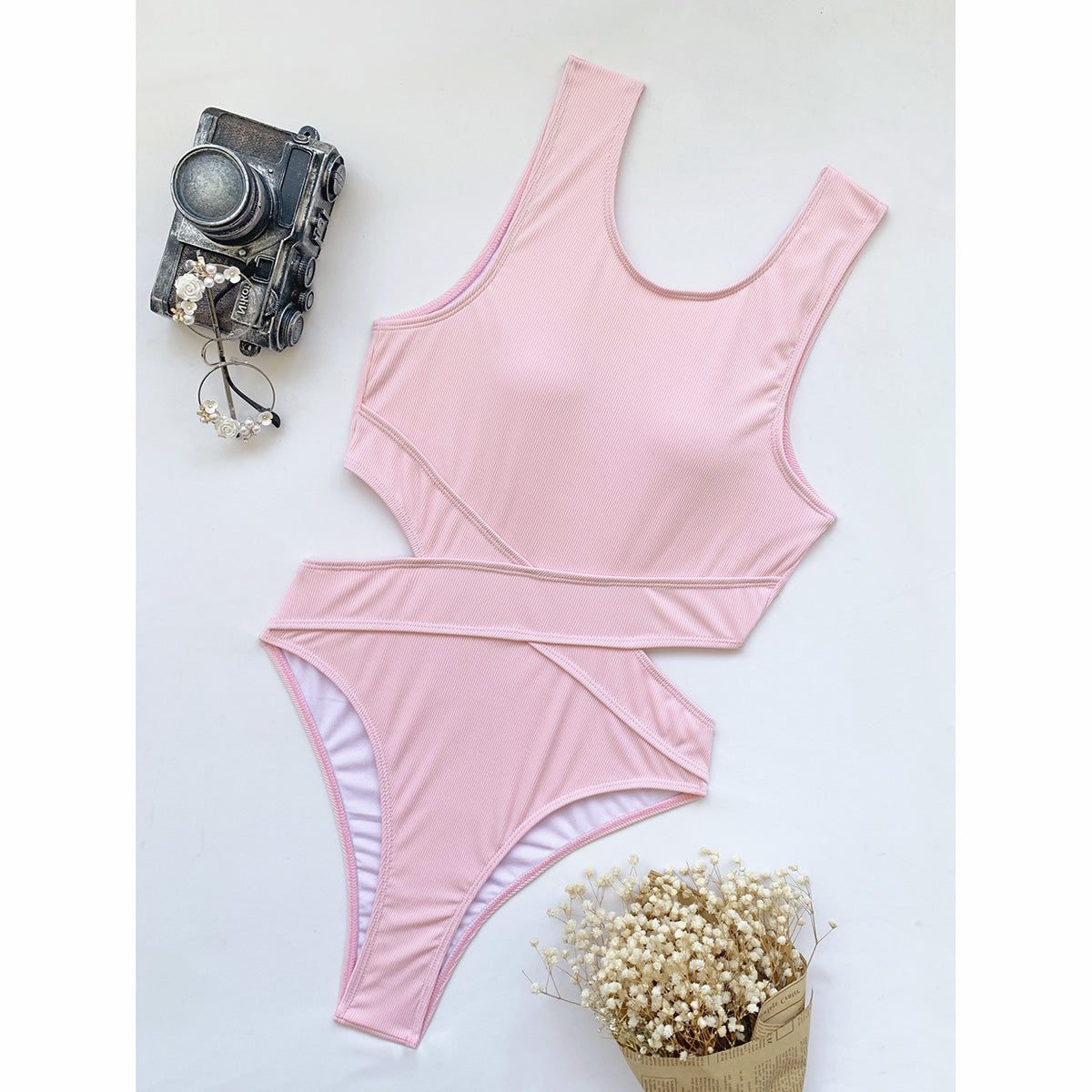 One Piece Swimsuit Solid Swimwear Thong Bandage Bathing Suit Monokini Bathing Suit Beachwear The Clothing Company Sydney